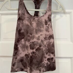lululemon athletica Pink and Brown Tie-Dye Tank Top